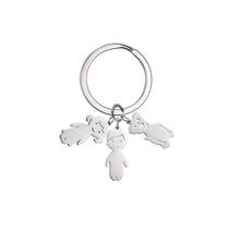 Load image into Gallery viewer, Child Mother Kid Personalized Keychain Custom Name Key Chain Boy Girl Dog Cat Gift For Women Man Family Mom Dad Original Jewelry