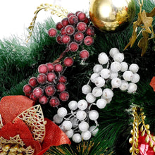 Load image into Gallery viewer, 100/20Pcs Artificial Frosted Holly Berries Mini Christmas Fake Fruit Berries Bouquet Stamen For DIY Wreath Xmas Party Decoration