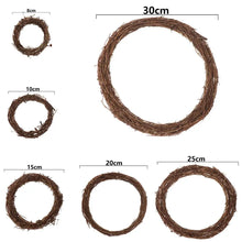 Load image into Gallery viewer, 8-30CM Christmas Artificial Wreath Wicker Vine Ring Festival Rattan Garland Xmas Party Decoration Garlands