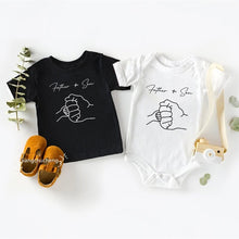 Load image into Gallery viewer, Father and Son Family Matching Shirts Cotton Dad and Me Kids T-shirt Baby Rompers Perfect Gift for Father Day Family Outfits
