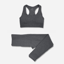 Load image into Gallery viewer, Seamless female yoga workout clothes gym fitness long sleeve crop top high waist leggings sports bra