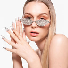Load image into Gallery viewer, Stonefans Fashion Geometric Eyeglass Frame Full Rhinestone Face Jewelry 2024 Crystal Sunglasses Frame Collapsible Accessories