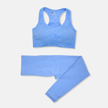 Load image into Gallery viewer, Seamless female yoga workout clothes gym fitness long sleeve crop top high waist leggings sports bra
