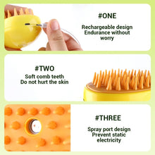 Load image into Gallery viewer, Cat Steam Brush Steam Brush 3in1 Electric Spray Cat Hair Brush Massage Pet Beauty Massage Comb Soft Silicone Hair Removal Comb