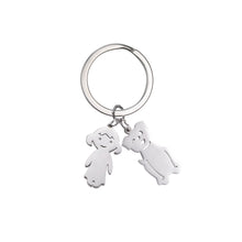 Load image into Gallery viewer, Child Mother Kid Personalized Keychain Custom Name Key Chain Boy Girl Dog Cat Gift For Women Man Family Mom Dad Original Jewelry