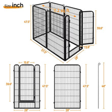 Load image into Gallery viewer, 6-Panel Pet Playpen Dog Fences Heavy Duty Metal Portable Foldable Indoor Outdoor Black