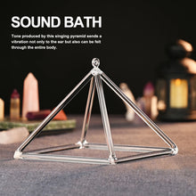 Load image into Gallery viewer, CVNC Crystal Singing Bowl Pyramid 8"or 9" Chakra Quartz High Quality for Relaxation Sound Meditation