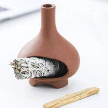 Load image into Gallery viewer, Ceramic Palo Santo Holder Ornament Sage Burner Incense Holder for Desk Office Fountain Yoga Meditation Living Room Home Decor
