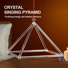 Load image into Gallery viewer, CVNC Crystal Singing Bowl Pyramid 8"or 9" Chakra Quartz High Quality for Relaxation Sound Meditation