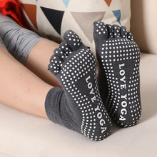 Load image into Gallery viewer, Women Colorful Yoga Socks Non-Slip Ladies Dance Socks Cotton Healthy Sports Five-toed Socks