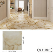 Load image into Gallery viewer, Simulated Marble Tile Floor Sticker PVC Waterproof Self-adhesive for Living room Toilet Kitchen Home Floor Decor 3d Wall sticker