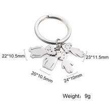 Load image into Gallery viewer, Child Mother Kid Personalized Keychain Custom Name Key Chain Boy Girl Dog Cat Gift For Women Man Family Mom Dad Original Jewelry