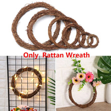 Load image into Gallery viewer, 8-30CM Christmas Artificial Wreath Wicker Vine Ring Festival Rattan Garland Xmas Party Decoration Garlands