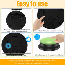 Load image into Gallery viewer, 4/6Pcs Recordable Dog Training Buttons With Light Pet Interactive Dog Cat Pet Training Buzzer Talking Button Intelligence Toy
