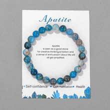 Load image into Gallery viewer, Natural Stone Bracelet 8mm Round Amazonite Turquoises Fluorite Quartz Beads Elastic Energy Bracelet for Women Men Yoga Jewelry