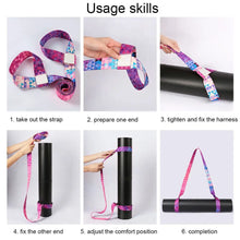 Load image into Gallery viewer, Multicolor Sports Accessories Fitness Exercise Stretch Carry Straps Yoga Belt Sport Sling Shoulder Yoga Mat Strap Belts