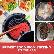 Load image into Gallery viewer, Reusable Air Fryer Silicone Accessories Liners 7.5/8.5/8/9 Inch Square Round Non-Stick Silicon Airfryer Basket