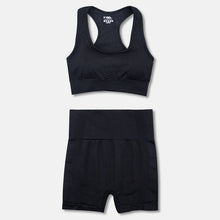 Load image into Gallery viewer, Seamless female yoga workout clothes gym fitness long sleeve crop top high waist leggings sports bra