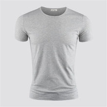 Load image into Gallery viewer, 2024 Men's T Shirt Pure Color V Collar Short Sleeved Tops Tees Men T-Shirt Black Tights Man T-Shirts Fitness For Male Clothes