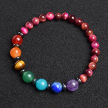 Load image into Gallery viewer, 7 Chakra Bracelet Natural Gem Stone Beads Bangle Women Crystal Healing Anxiety Jewellery Mandala Yoga Meditation Bracelets Gift