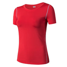 Load image into Gallery viewer, Fitness Women Shirts Quick Drying T Shirt Elastic Yoga Sport Tights Gym Running Tops Short Sleeve Tees Blouses Jersey camisole