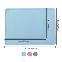 Load image into Gallery viewer, ZK30 3Colors Easy Clean Waterproof Non-slip Pet Mat For Cat Silicone Pet Food Mat Pet Bowl Drinking Water Pad Dog Feeding Mat
