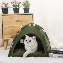 Load image into Gallery viewer, Pet Tent Bed Cats House Supplies Products Accessories Warm Cushions Furniture Sofa Basket Beds Winter Clamshell Kitten Tents Cat