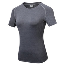 Load image into Gallery viewer, Fitness Women Shirts Quick Drying T Shirt Elastic Yoga Sport Tights Gym Running Tops Short Sleeve Tees Blouses Jersey camisole