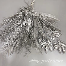 Load image into Gallery viewer, 1pc Silver Imitation Flower Romantic Theme Wedding Birthday Family Flowers Arrangement Decoration Home Hotel Decor Fake Flower