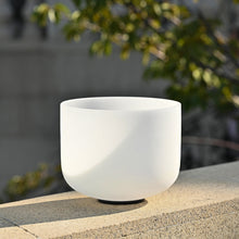 Load image into Gallery viewer, CVNC 8 Inch White Frosted Quartz Crystal Singing Bowl for Sound Healing Meditation Yoga with Free Mallet