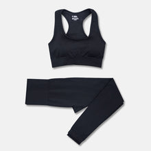 Load image into Gallery viewer, Seamless female yoga workout clothes gym fitness long sleeve crop top high waist leggings sports bra