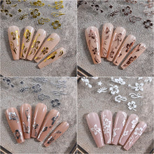 Load image into Gallery viewer, 1pc 3D Hibiscus Flowers Nail Sticker White Black Flower Petals Adhesive Decals Pink Golden Floral Slider For Nail Art Decoration