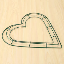 Load image into Gallery viewer, 3 Pack Heart Metal Wreath 12 Inch Heart-Shaped Wire Wreath Frame For Home Wedding Valentine's Day DIY Crafts