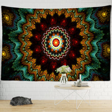 Load image into Gallery viewer, India Mandala Tapestry Wall Hanging Boho Decor Wall Cloth Tapestries Psychedelic Hippie Night Moon Tapestry Mandala Wall Carpet