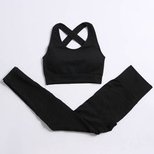 Load image into Gallery viewer, 2/3 Pieces Yoga Set Bar High-Waisted Tight Pants Gym Exercise Clothing Suitable Sportswear For Women Zipper Jacket Leggings Suit