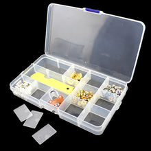 Load image into Gallery viewer, Plastic Jewelry Box 10/15/24 Compartment Slot Organizer Storage Beads Container Adjustable Jewelry Storage Box Rectangle Case