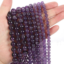 Load image into Gallery viewer, 4/10mm Natural Stone Beads Tiger Eye Amazonite Rose quartz Turquoises Obsidian Agates Beads For Jewelry Making DIY Bracelet