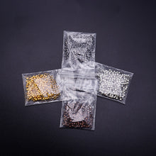Load image into Gallery viewer, 200pcs/Lot Copper Ball Crimp End Beads Positioning Beads Stopper Spacer Beads For Jewelry Making Findings DIY Bracelet Supplies