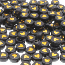 Load image into Gallery viewer, CHONGAI 100Pcs Fashion Jewelry Love Heart Acrylic Flat Round Beads for DIY Craft Jewelry Making