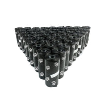 Load image into Gallery viewer, Pet Poop Bags Disposable Dog Waste Bags, Bulk Poop Bags with Leash Clip and Bone Bag Dispenser 5Roll(75Pcs) Bags with Paw Prints