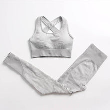 Load image into Gallery viewer, 2/3 Pieces Yoga Set Bar High-Waisted Tight Pants Gym Exercise Clothing Suitable Sportswear For Women Zipper Jacket Leggings Suit