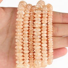 Load image into Gallery viewer, White Snow Cracked Crystal Beads 6/8/10mm Multicolor Round Loose Quartz Crystal Beads for Jewelry Making DIY Bracelet 15inch