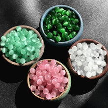 Load image into Gallery viewer, 6-8-10-12 mm Natural Stone Pink White Moonstone Cat Eye Beads For Jewelry Making Smooth Loose Spacer Beads Opal Diy Charm Bracelets Necklace