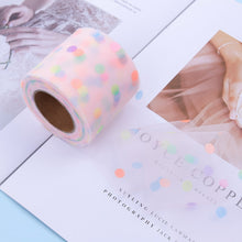 Load image into Gallery viewer, 8cm 25Yards Glitter Tulle Ribbon Roll Sparkly Dot Sequin Mesh Fabric for DIY Hairband Bow Clip Wedding Birthday Party Decoration