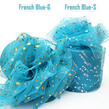 Load image into Gallery viewer, 25Yards 6cm Star Tulle Confetti Glitter Mesh Baking Cake Topper Tutu Pom Bow Soft Sequine Organza DIY Wedding Birthday Decoration