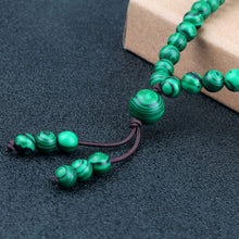 Load image into Gallery viewer, 108 Wooden Beads Bracelet 6mm Natural Tiger Eye Stone Malachite Men Necklace Meditation Prayer Wrap Bangles Fashion Jewelry Gift