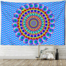 Load image into Gallery viewer, India Mandala Tapestry Wall Hanging Boho Decor Wall Cloth Tapestries Psychedelic Hippie Night Moon Tapestry Mandala Wall Carpet