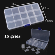 Load image into Gallery viewer, Plastic Jewelry Box 10/15/24 Compartment Slot Organizer Storage Beads Container Adjustable Jewelry Storage Box Rectangle Case