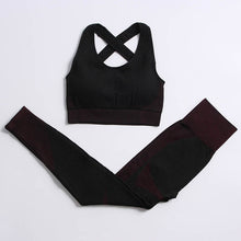 Load image into Gallery viewer, 2/3 Pieces Yoga Set Bar High-Waisted Tight Pants Gym Exercise Clothing Suitable Sportswear For Women Zipper Jacket Leggings Suit