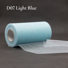 Load image into Gallery viewer, 25Y Glitter Tulle Rolls White Tulle Sparkly Glitter Organza Mesh Fabric Tutu Skirt